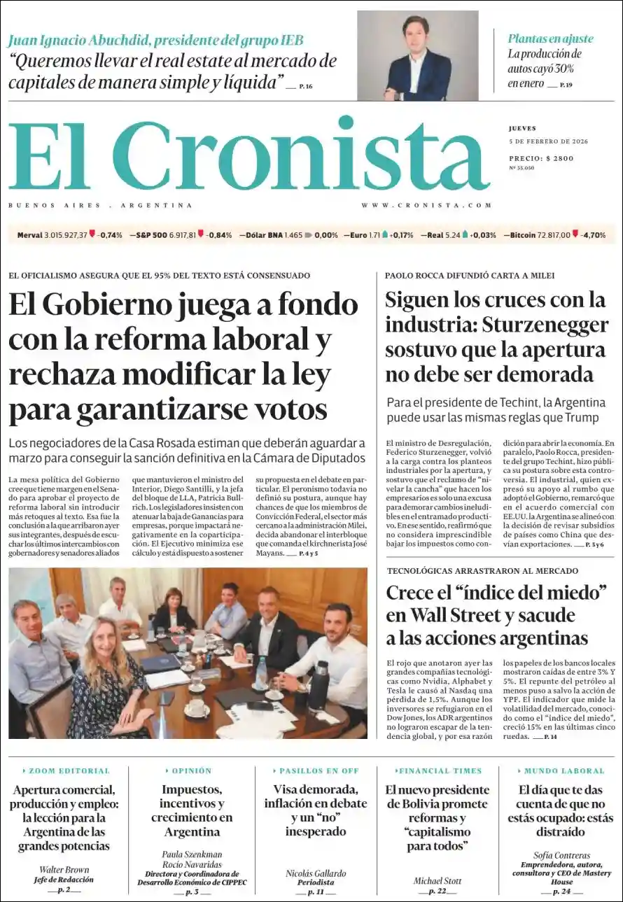 Evolucion Streaming | FM TENTACIÓN BRAGADO - Tapa del diario Cronista