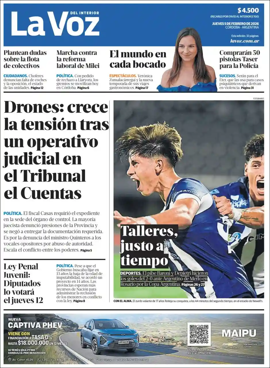 Evolucion Streaming | FM TENTACIÓN BRAGADO - Tapa del diario La Voz