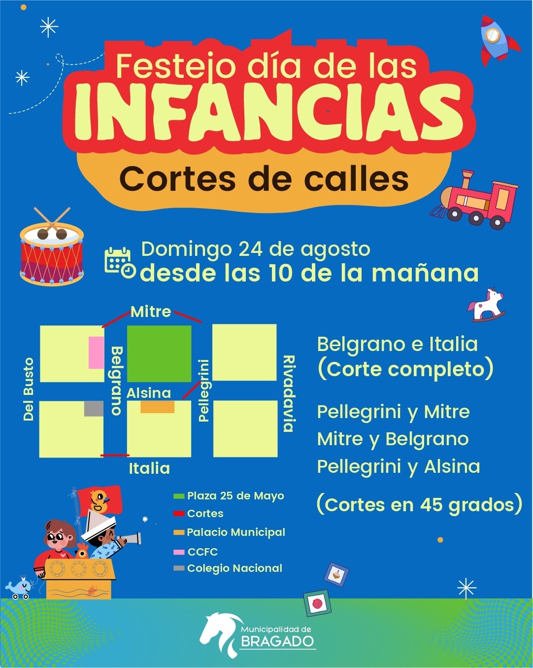 ¡Bragado se viste de fiesta! 🎪 Una tarde gigante para celebrar a las Infancias